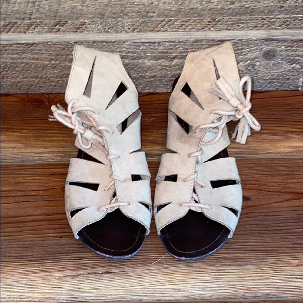 Tie-up sandals